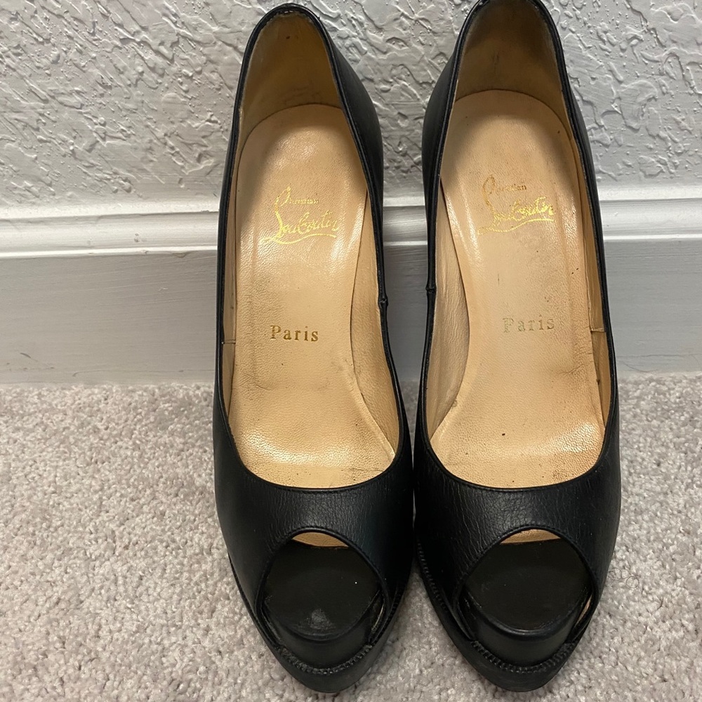 Christian Louboutin  peep toe heels